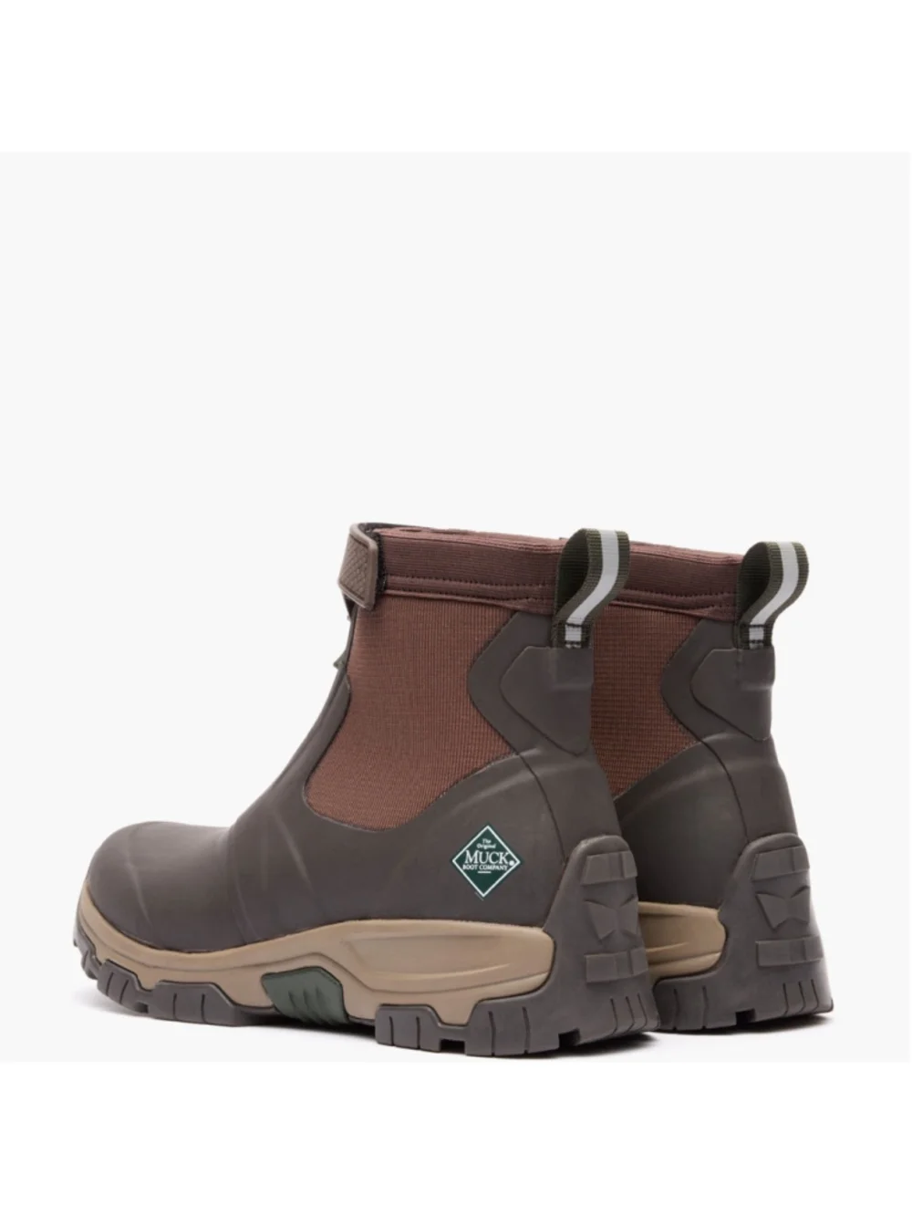 Muck Boot Apex Mid Zip Mens 14 Brown Waterproof Rubber Ankle Boots NIB